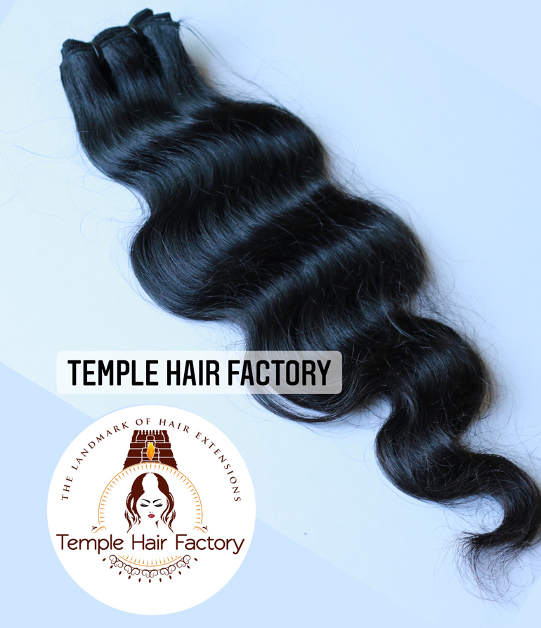 Natural Black Weft Hair Extensions